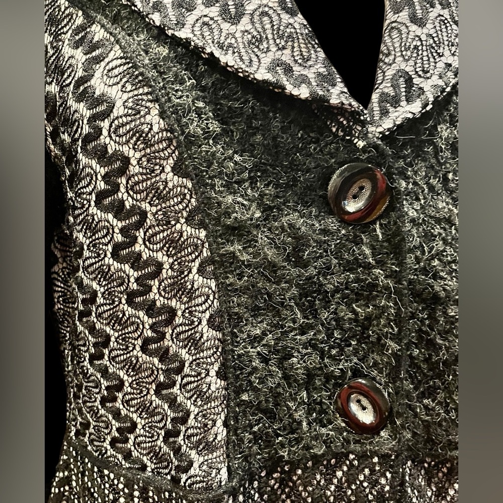 Sioni Mixed Media Patchwork Sweater - image 6